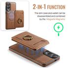 For Samsung Galaxy S25 Edge 5G DG.MING K1 MagSafe Detachable Wallet RFID Back Cover Phone Case(Brown) - 3