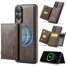 For Samsung Galaxy S25 Edge 5G DG.MING MAGKING-K2 Series MagSafe RFID Card Bag Detachable Phone Case(Coffee) - 1