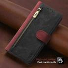 For iPhone 15 Pro Max POLA Dual-color Zipper Wallet RFID Leather Phone Case(Red Black) - 2