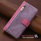 For iPhone 15 Pro Max POLA Dual-color Zipper Wallet RFID Leather Phone Case(Purple Pink) - 2