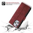 For iPhone 11 Pro Max POLA Dual-color Zipper Wallet RFID Leather Phone Case(Red Black) - 3