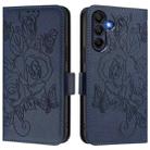 For Samsung Galaxy A26 Embossed Rose RFID Anti-theft Leather Phone Case(Dark Blue) - 2