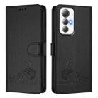 For Cubot Max 5 Cat Rat Embossed Pattern RFID Leather Phone Case with Lanyard(Black) - 2