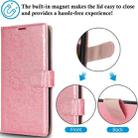 For iPhone 16 Pro Max Peony Flowers Imprint Leather Phone Case(Pink) - 3