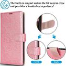 For iPhone 16 Pro Peony Flowers Imprint Leather Phone Case(Pink) - 3