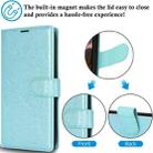 For iPhone 16 Pro Peony Flowers Imprint Leather Phone Case(Sky Blue) - 3