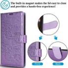 For iPhone 16 Plus Peony Flowers Imprint Leather Phone Case(Purple) - 3