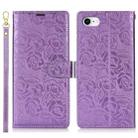 For iPhone 7 / 8 / SE 2022 Peony Flowers Imprint Leather Phone Case(Purple) - 2