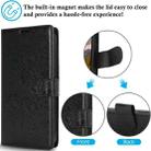 For iPhone 13 Pro Peony Flowers Imprint Leather Phone Case(Black) - 3
