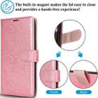 For iPhone 12 Pro Max Peony Flowers Imprint Leather Phone Case(Pink) - 3