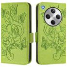 For OPPO Find X8 Embossed Rose RFID Anti-theft Leather Phone Case(Green) - 2
