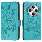 For OPPO Find X8 Embossed Rose RFID Anti-theft Leather Phone Case(Light Blue) - 2