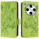 For OPPO Find X8 Pro Embossed Rose RFID Anti-theft Leather Phone Case(Green) - 2