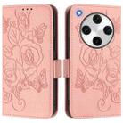 For OPPO Find X8 Pro Embossed Rose RFID Anti-theft Leather Phone Case(Pink) - 2