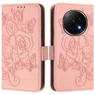 For OPPO A5 Pro China Embossed Rose RFID Anti-theft Leather Phone Case(Pink) - 2