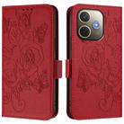 For OPPO A5 Pro 5G Global Embossed Rose RFID Anti-theft Leather Phone Case(Red) - 2