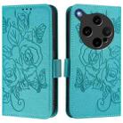 For OPPO Find X8 Ultra 5G Embossed Rose RFID Anti-theft Leather Phone Case(Light Blue) - 2