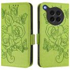 For OPPO Find X8s 5G Embossed Rose RFID Anti-theft Leather Phone Case(Green) - 2