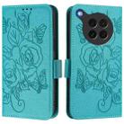 For OPPO Find X8s 5G Embossed Rose RFID Anti-theft Leather Phone Case(Light Blue) - 2