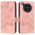 For OPPO Find X8s 5G Embossed Rose RFID Anti-theft Leather Phone Case(Pink) - 2