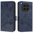 For OPPO Find X8s 5G Embossed Rose RFID Anti-theft Leather Phone Case(Dark Blue) - 2