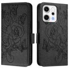 For OPPO Reno14 Global Embossed Rose RFID Anti-theft Leather Phone Case(Black) - 2