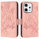 For OPPO Reno14 Pro Global Embossed Rose RFID Anti-theft Leather Phone Case(Pink) - 2