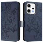 For OPPO Reno14 Pro Global Embossed Rose RFID Anti-theft Leather Phone Case(Dark Blue) - 2