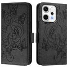 For OPPO Reno14 Pro Global Embossed Rose RFID Anti-theft Leather Phone Case(Black) - 2