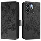 For OPPO Reno14 F 5G Embossed Rose RFID Anti-theft Leather Phone Case(Black) - 2
