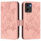 For Motorola Moto G05 Embossed Rose RFID Anti-theft Leather Phone Case(Pink) - 2