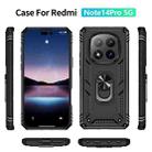 For Redmi Note 14 Pro 5G Shockproof TPU + PC Phone Case with Holder(Black) - 2
