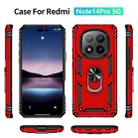 For Redmi Note 14 Pro 5G Shockproof TPU + PC Phone Case with Holder(Red) - 2