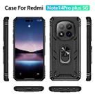 For Redmi Note 14 Pro+ 5G Shockproof TPU + PC Phone Case with Holder(Black) - 2