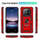 For Redmi Note 14 Pro+ 5G Shockproof TPU + PC Phone Case with Holder(Red) - 2