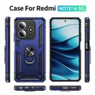 For Redmi Note 14 5G Shockproof TPU + PC Phone Case with Holder(Blue) - 2