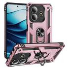 For Redmi Note 14 5G Shockproof TPU + PC Phone Case with Holder(Rose Gold) - 1