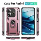 For Redmi Note 14 5G Shockproof TPU + PC Phone Case with Holder(Rose Gold) - 2