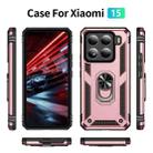 For Xiaomi 15 Shockproof TPU + PC Phone Case with Holder(Rose Gold) - 2