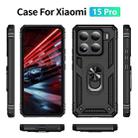 For Xiaomi 15 Pro Shockproof TPU + PC Phone Case with Holder(Black) - 2