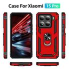 For Xiaomi 15 Pro Shockproof TPU + PC Phone Case with Holder(Red) - 2