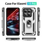 For Xiaomi 15 Pro Shockproof TPU + PC Phone Case with Holder(Silver) - 2