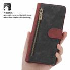 For Google Pixel 7 POLA Dual-color Zipper Wallet RFID Leather Phone Case(Red Black) - 2