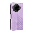 For Tecno Camon 30 Pro Embossed Rhombus Starry Leather Phone Case(Purple) - 3