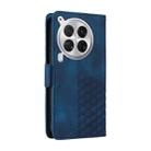 For Tecno Camon 30 Premier Embossed Rhombus Starry Leather Phone Case(Blue) - 3