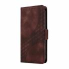 For Tecno Spark 30C Embossed Rhombus Starry Leather Phone Case(Brown) - 2