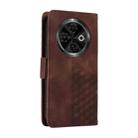 For Tecno Spark 30C Embossed Rhombus Starry Leather Phone Case(Brown) - 3