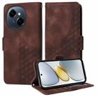 For Tecno Spark Go 1 / Pop 9 / Spark Go 2025 Embossed Rhombus Starry Leather Phone Case(Brown) - 1