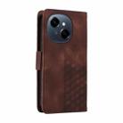 For Tecno Spark Go 1 / Pop 9 / Spark Go 2025 Embossed Rhombus Starry Leather Phone Case(Brown) - 3