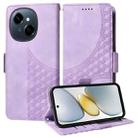 For Tecno Spark Go 1 / Pop 9 / Spark Go 2025 Embossed Rhombus Starry Leather Phone Case(Purple) - 1